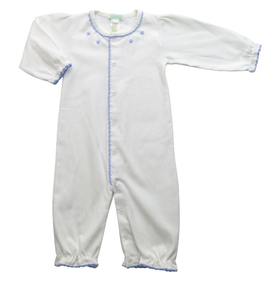 Baby Boy's Blue Crochet Trim Converter - Little Threads Inc. Children's Clothing