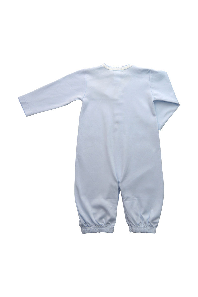 Baby Boy Blue Converter with Crown and Monogram - Little Threads Inc. Children's Clothing