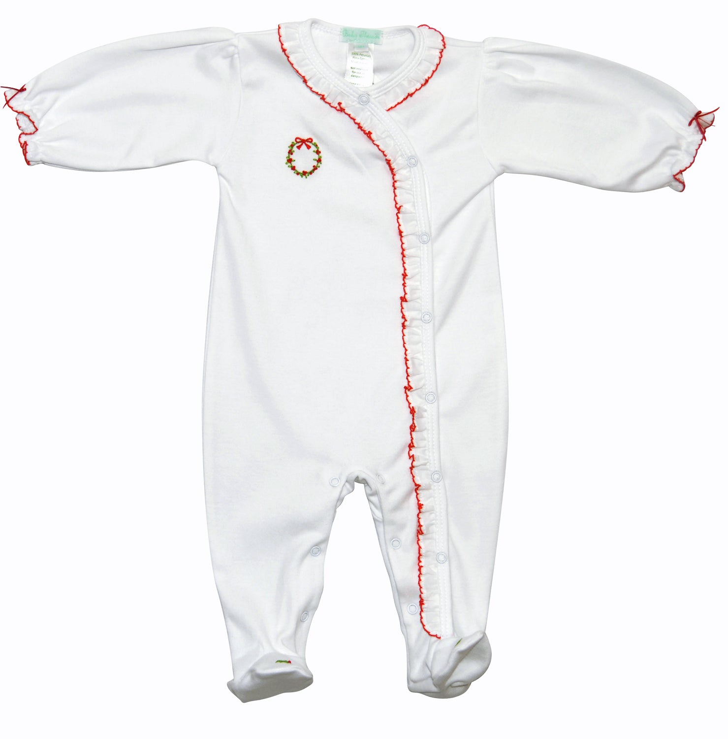Baby Girl's Christmas Wreath Footie - Little Threads Inc. Children's Clothing