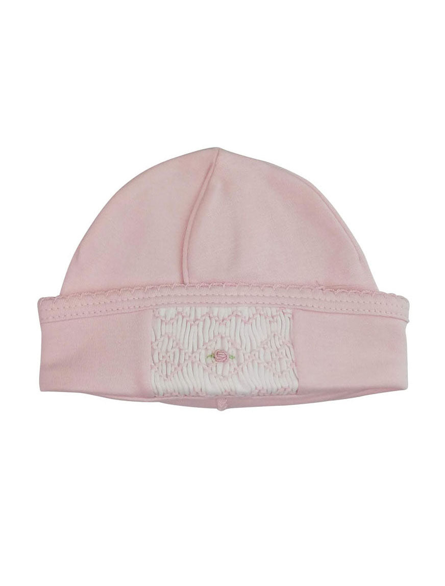 Baby Girl's Pink Smocked Rose Hat - Little Threads Inc. Children's Clothing