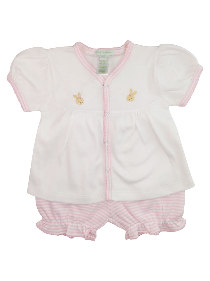 Bunny's 2 pc baby shirt and diaper cover set - Little Threads Inc. Children's Clothing