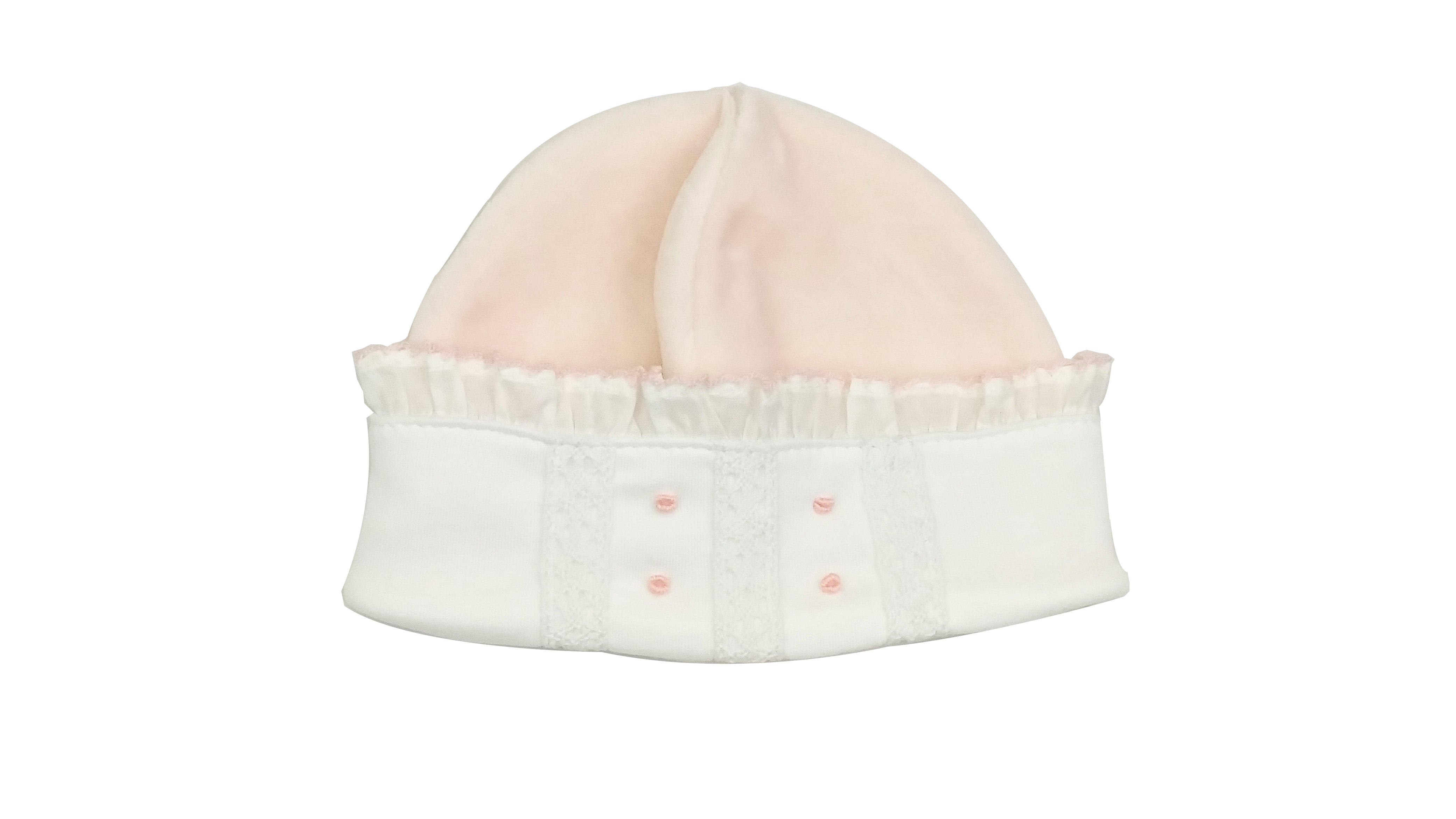Pink Velour Lace Hat - Little Threads Inc. Children's Clothing