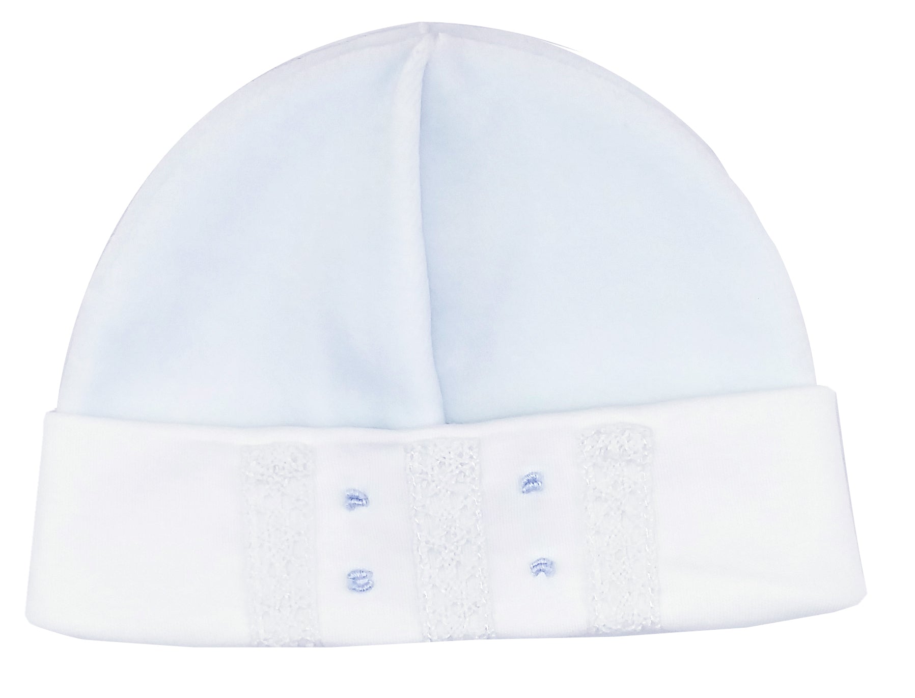 Baby Boy's Blue Velour Lace Hat - Little Threads Inc. Children's Clothing