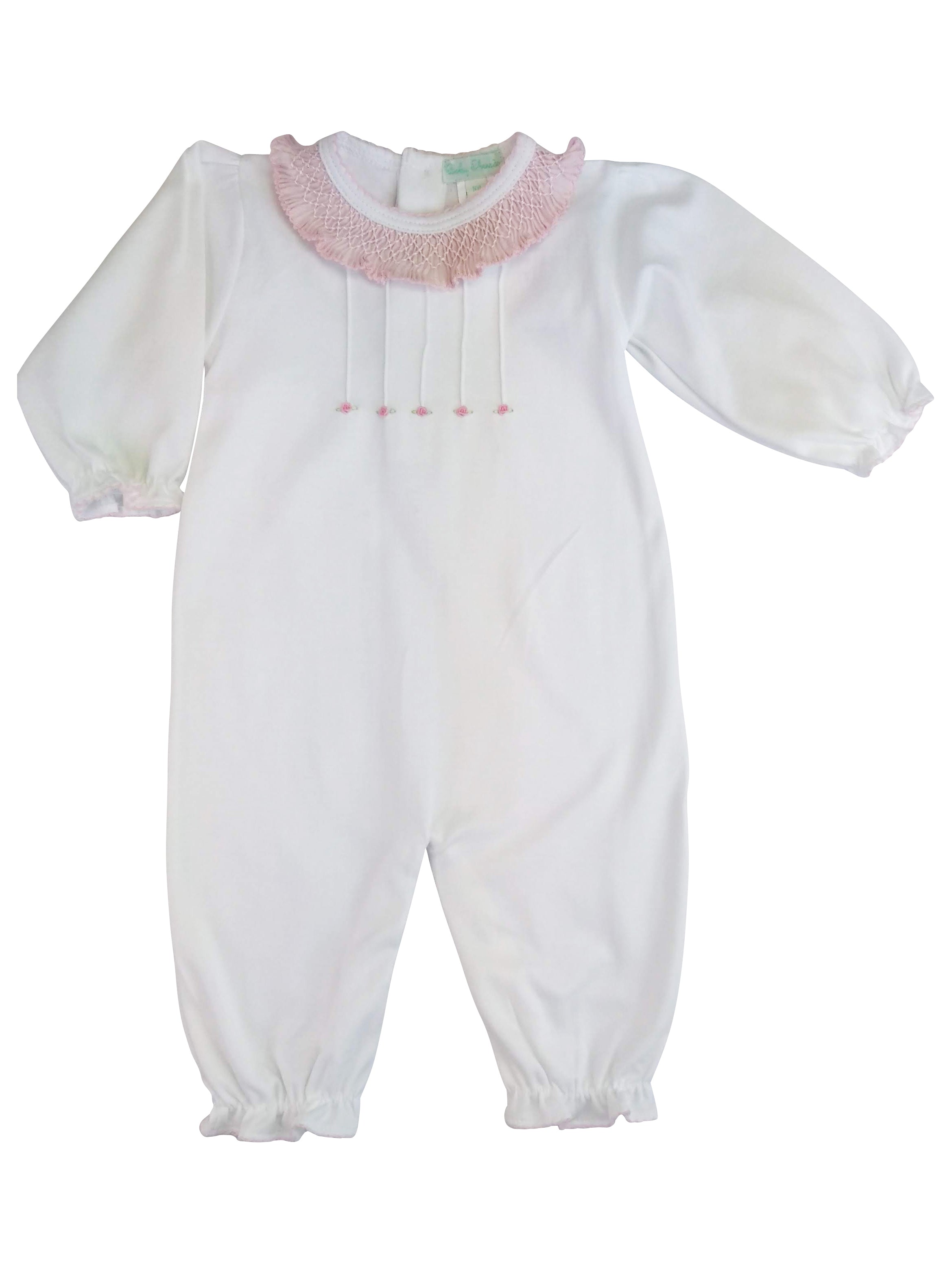 Baby Girls Hand Smocked With Roses Converter - Little Threads Inc. Children's Clothing