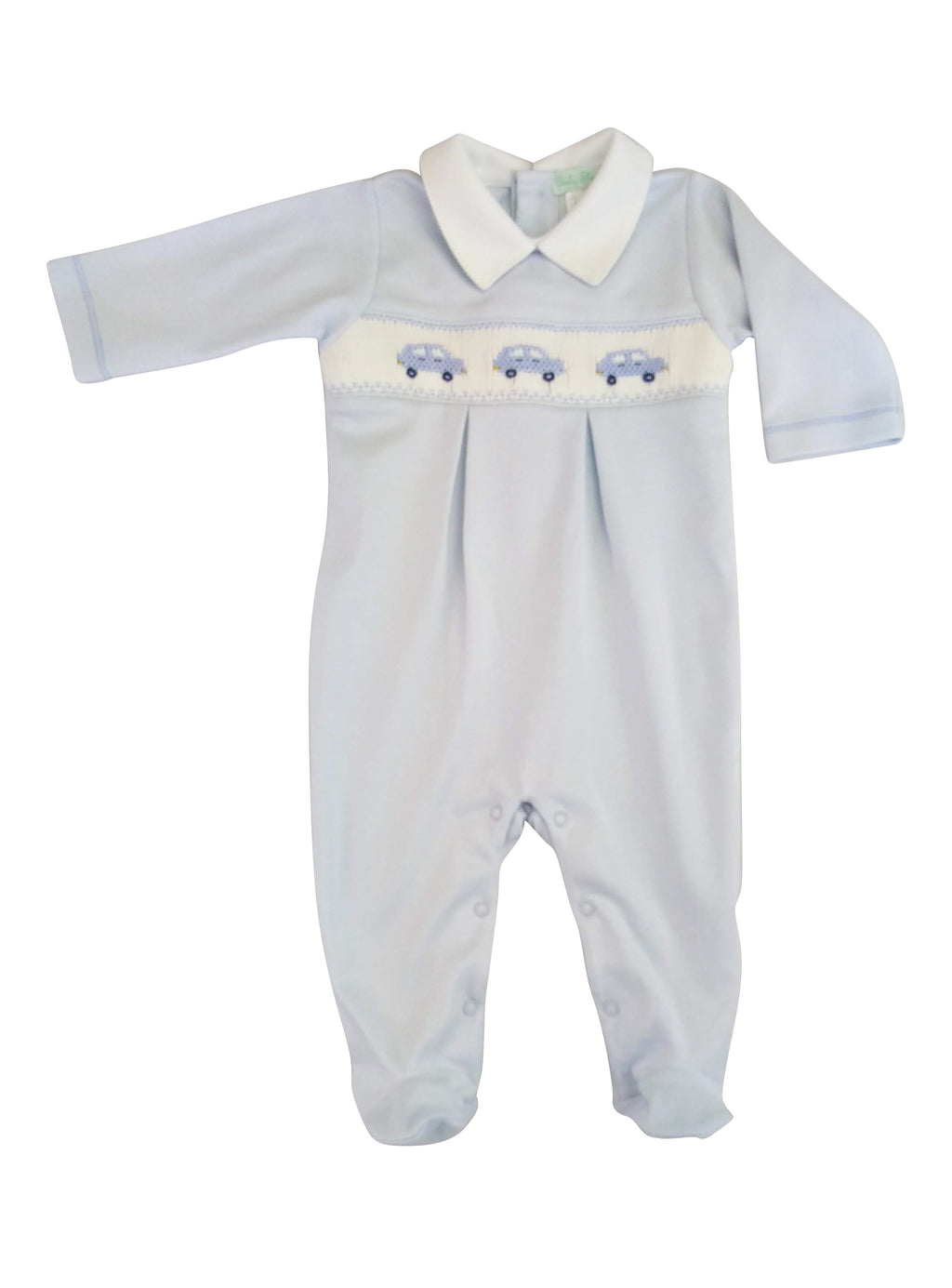 Baby Boy's Smocked Blue Cars Footie - Little Threads Inc. Children's Clothing