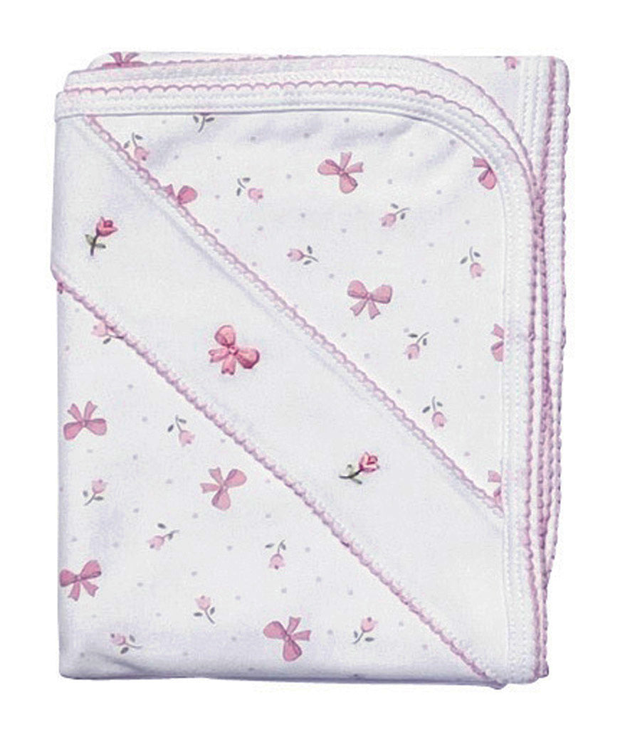 Rose and Bows Pink Baby Girl Blanket - Little Threads Inc. Children's Clothing
