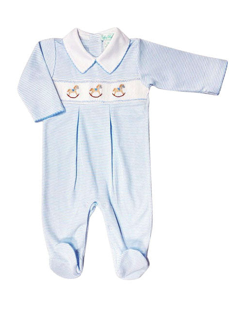 Pima Cotton Baby Boy Rocking Horse Footie - Little Threads Inc. Children's Clothing