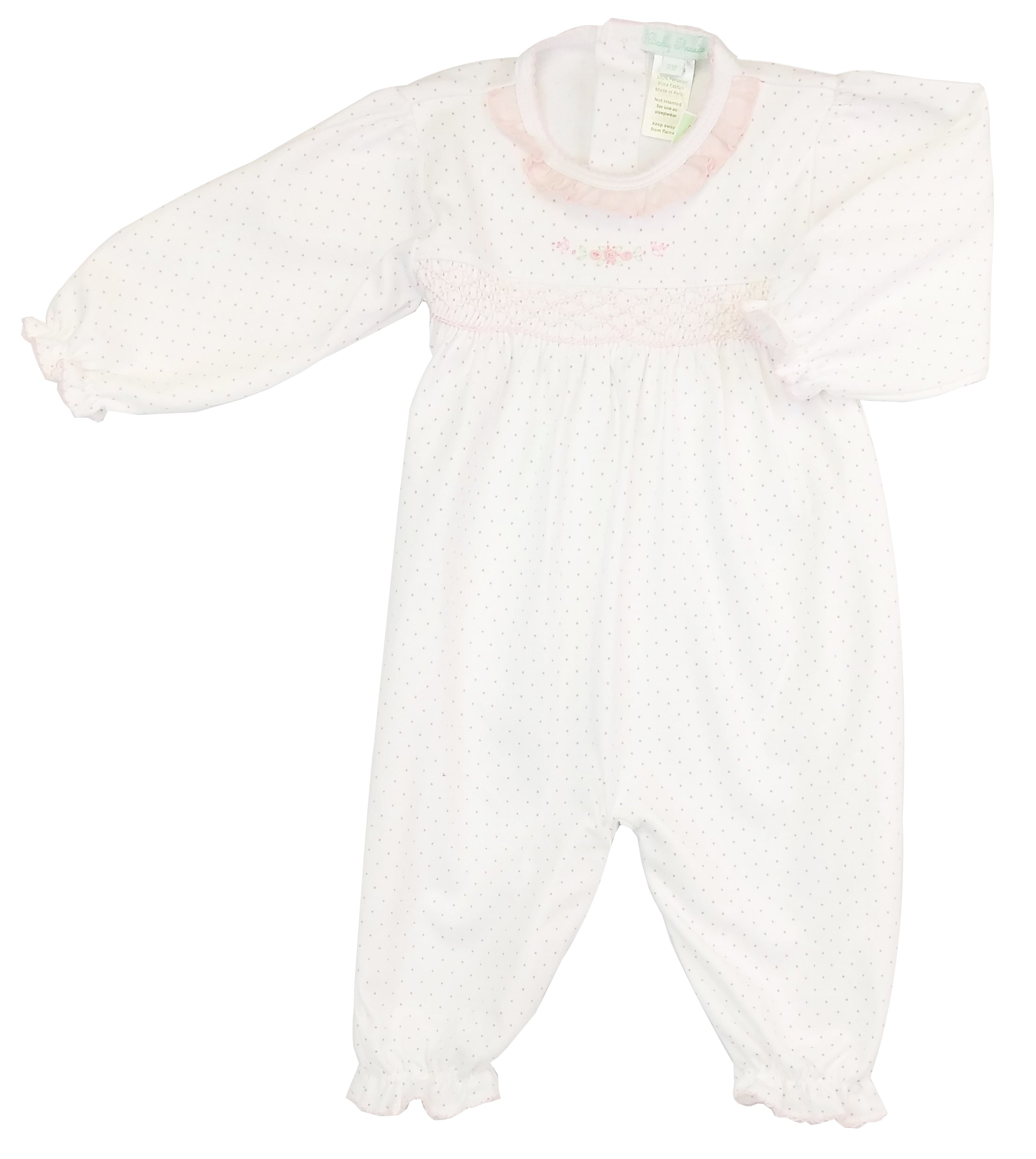 Baby Girl's Pink Dots Hand Smocked Converter - Little Threads Inc. Children's Clothing