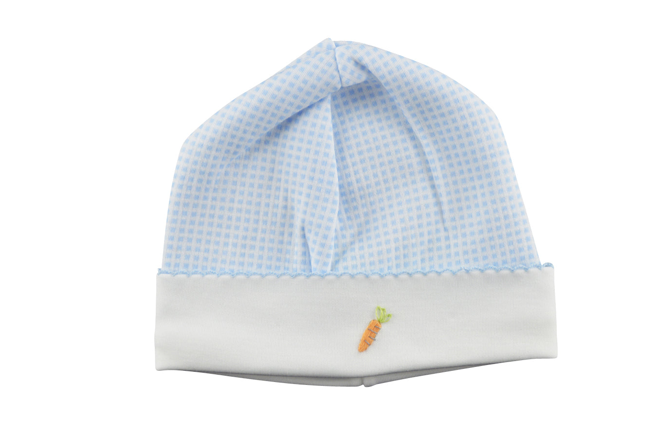 Baby Boy's Blue Checkered Carrot Hat - Little Threads Inc. Children's Clothing