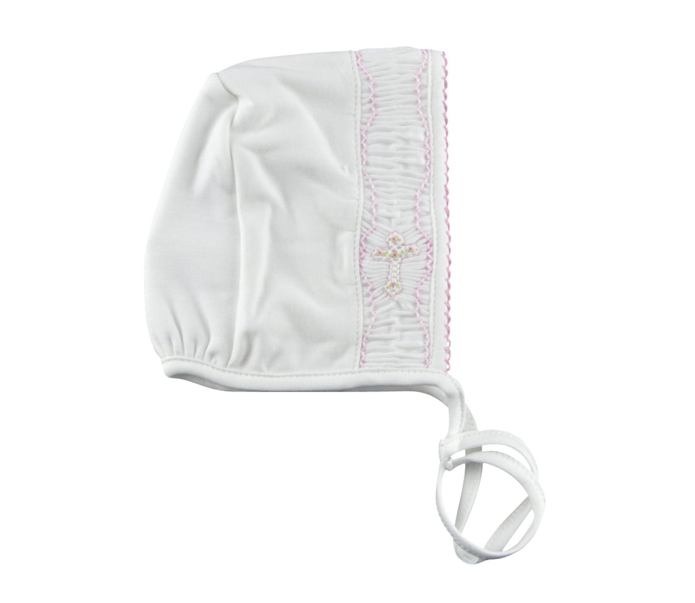 Baby Girl's Hand Smocked Cross Bonnet - Little Threads Inc. Children's Clothing