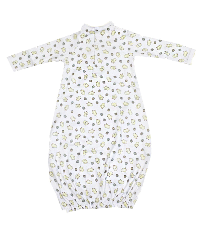 Baby Girl's Polka Dot and Duckies Print Daygown - Little Threads Inc. Children's Clothing