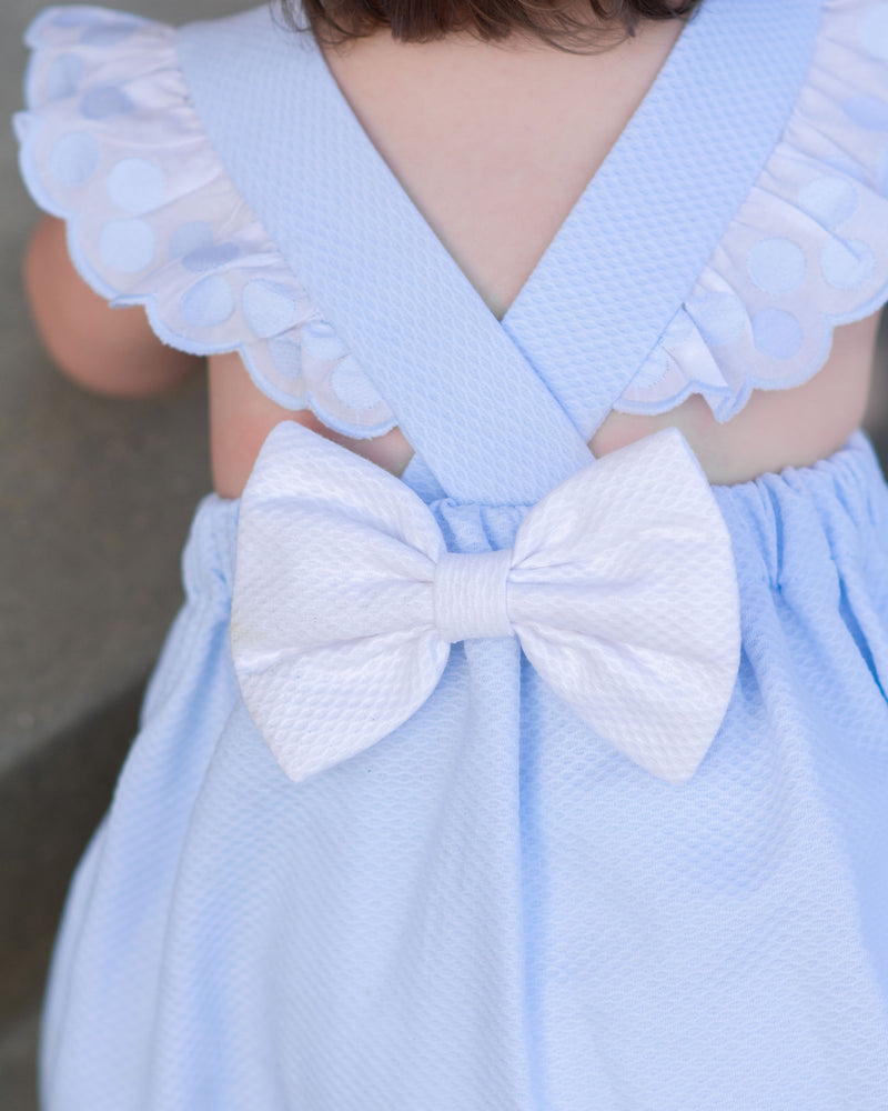 Baby Girl's "Blue and White" Sunsuit - Little Threads Inc. Children's Clothing