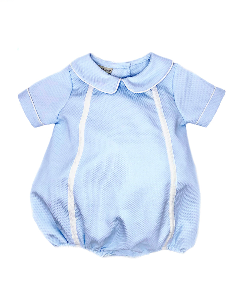 Baby Boy's "Blue and White" Romper - Little Threads Inc. Children's Clothing