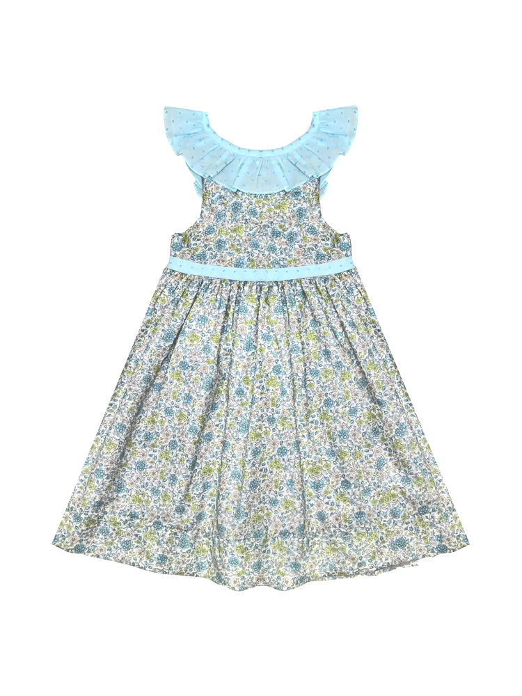 Girl's "Laurie & Brandon" Sleeveless Floral Print Dress - Little Threads Inc. Children's Clothing