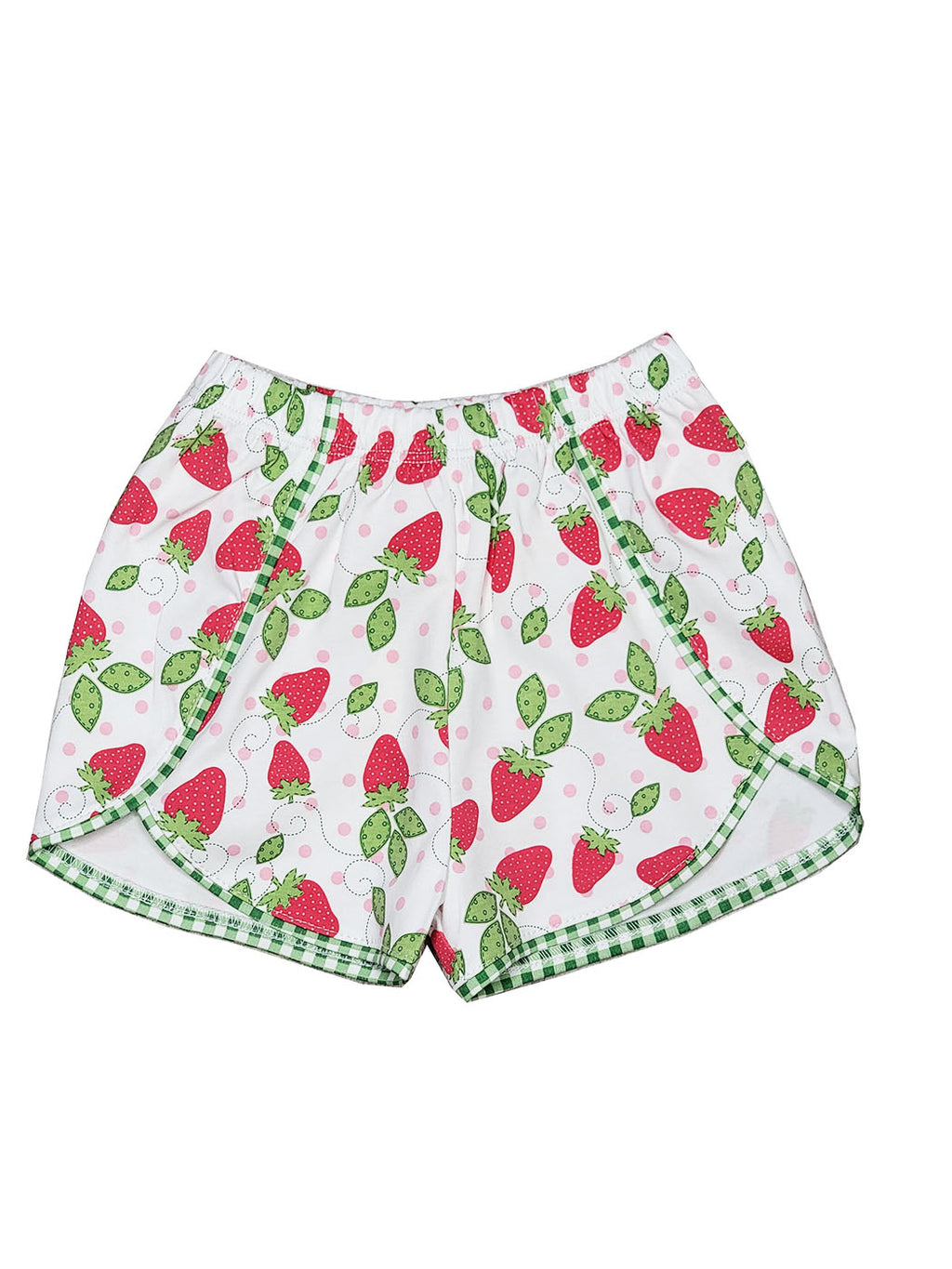 Girl's "Strawberry Patch" printed shorts - Little Threads Inc. Children's Clothing
