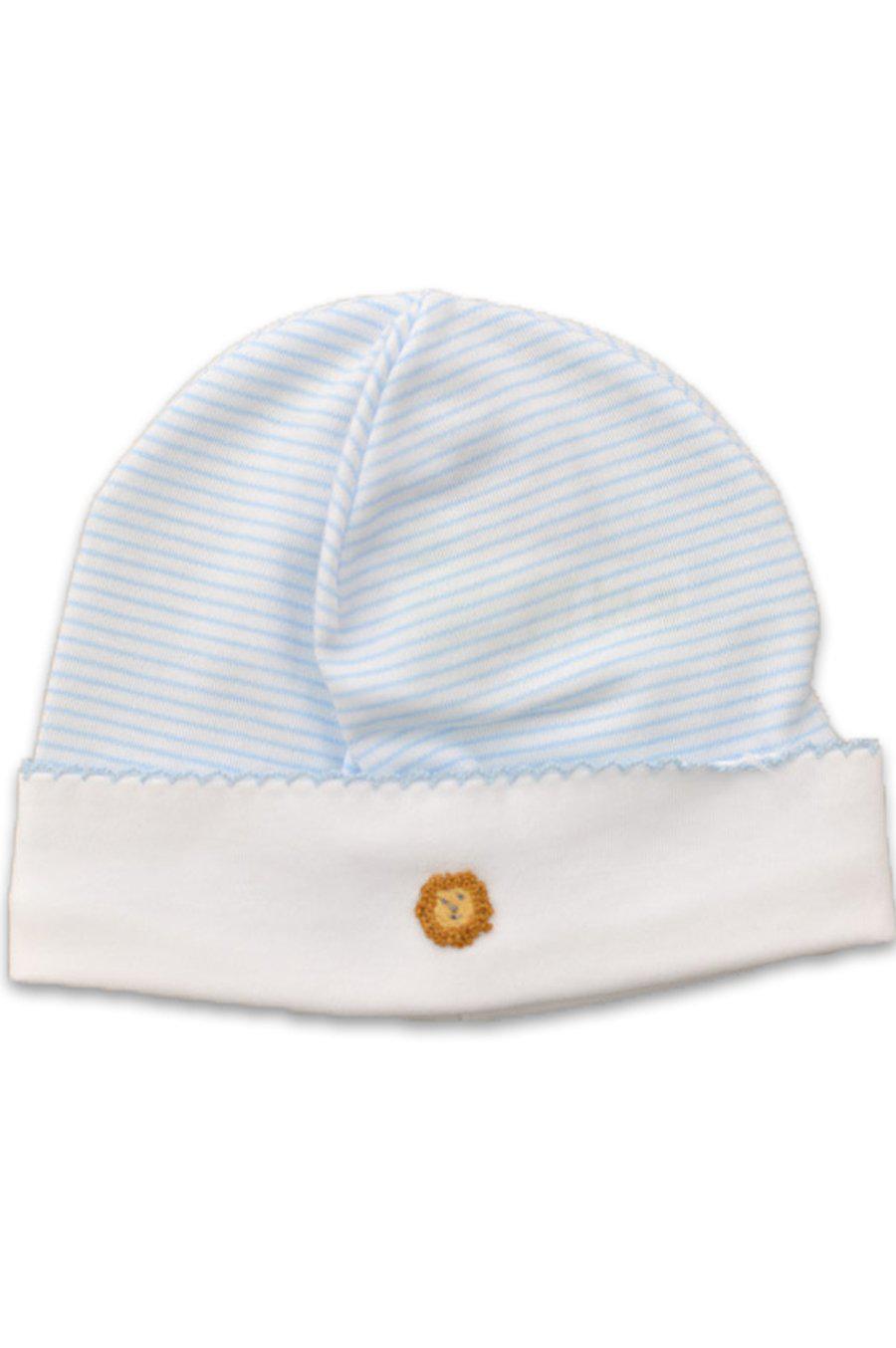 Animal Train Blue Striped baby boy hat - Little Threads Inc. Children's Clothing