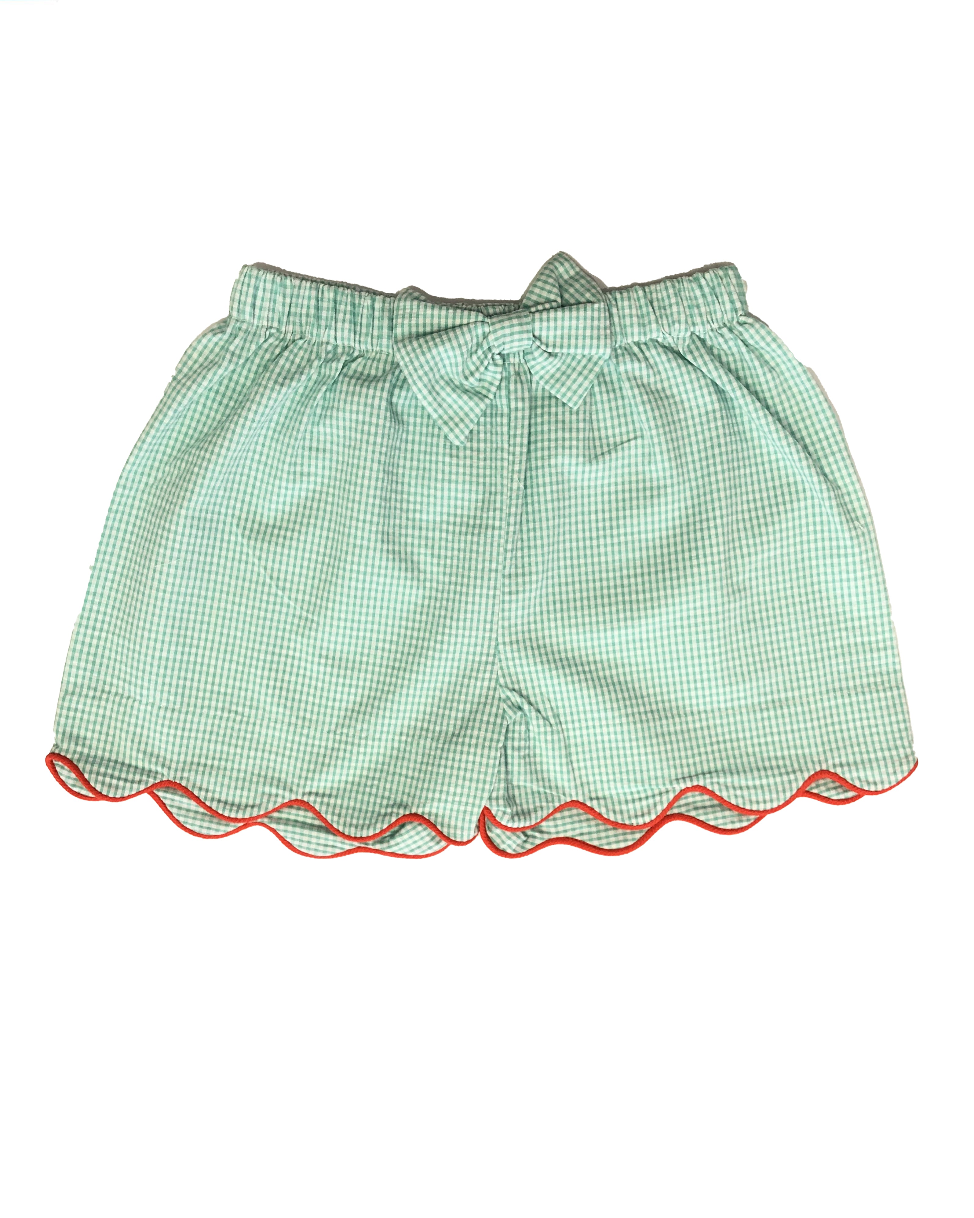 Green Checks Girl's Shorts - Little Threads Inc. Children's Clothing