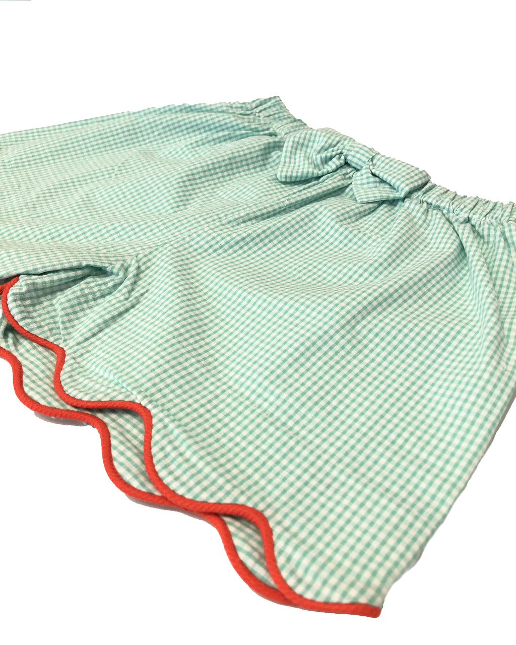 Green Checks Girl's Shorts - Little Threads Inc. Children's Clothing