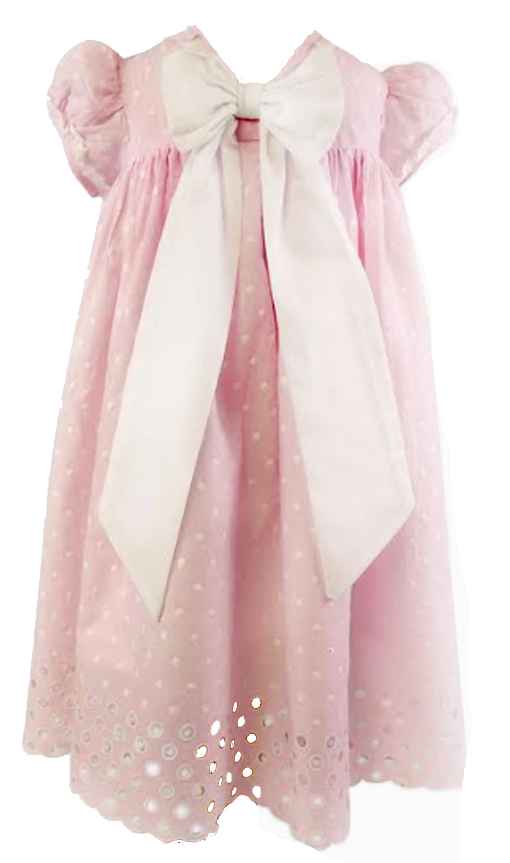 Pink embroidered Heirloom dress - Little Threads Inc. Children's Clothing