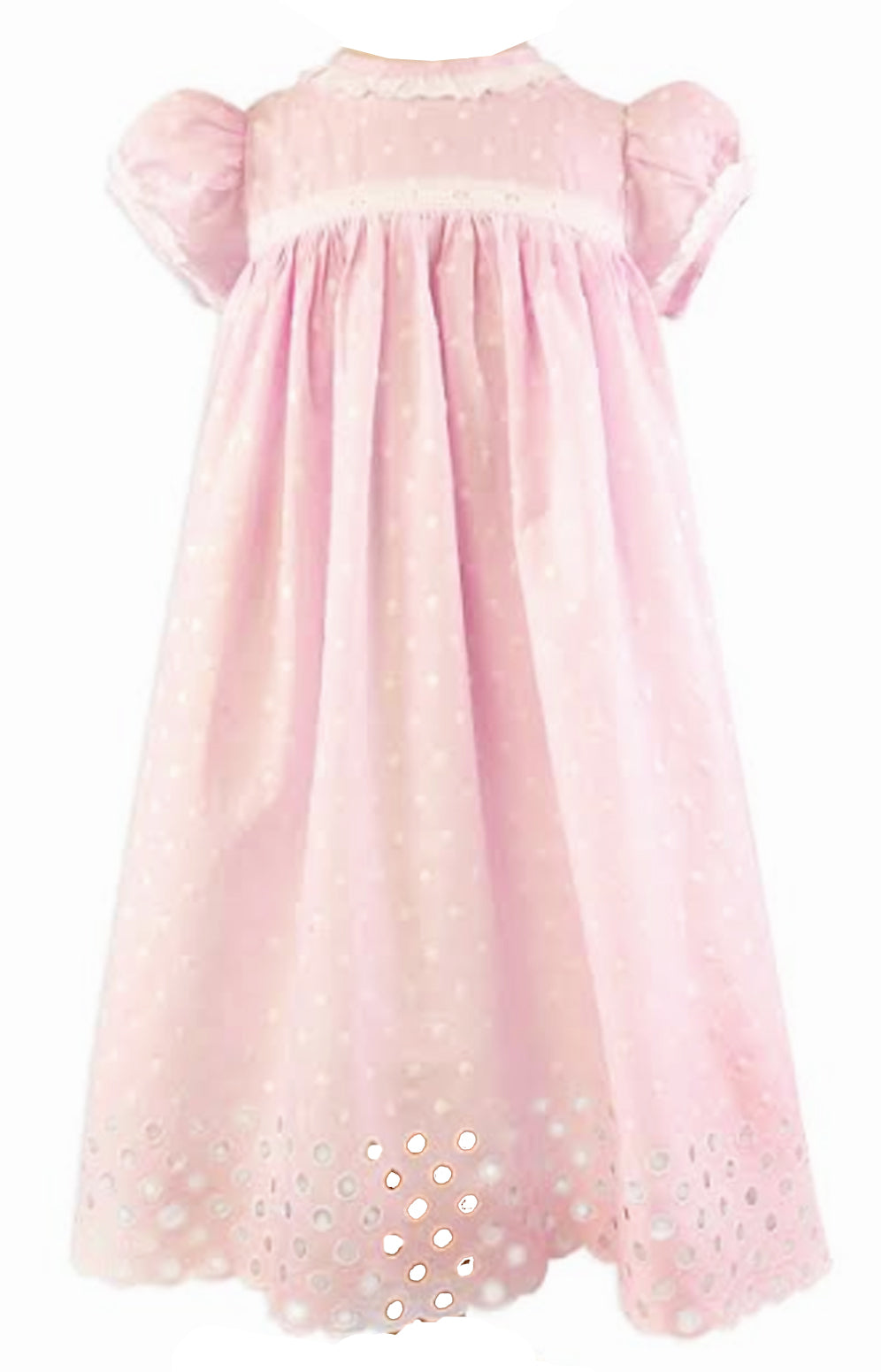 Pink embroidered Heirloom dress - Little Threads Inc. Children's Clothing