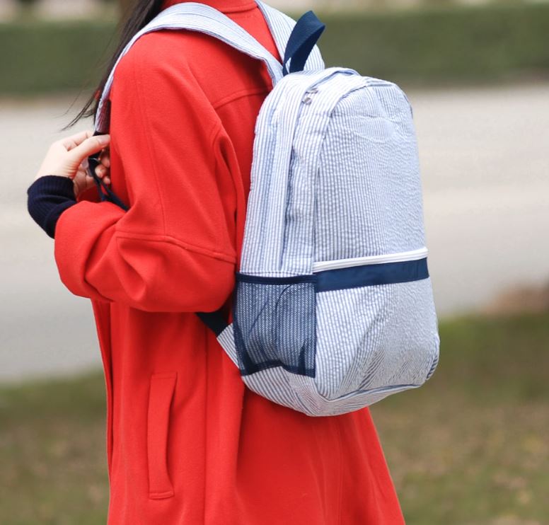 Navy Girls Back Pack - Little Threads Inc. Children's Clothing