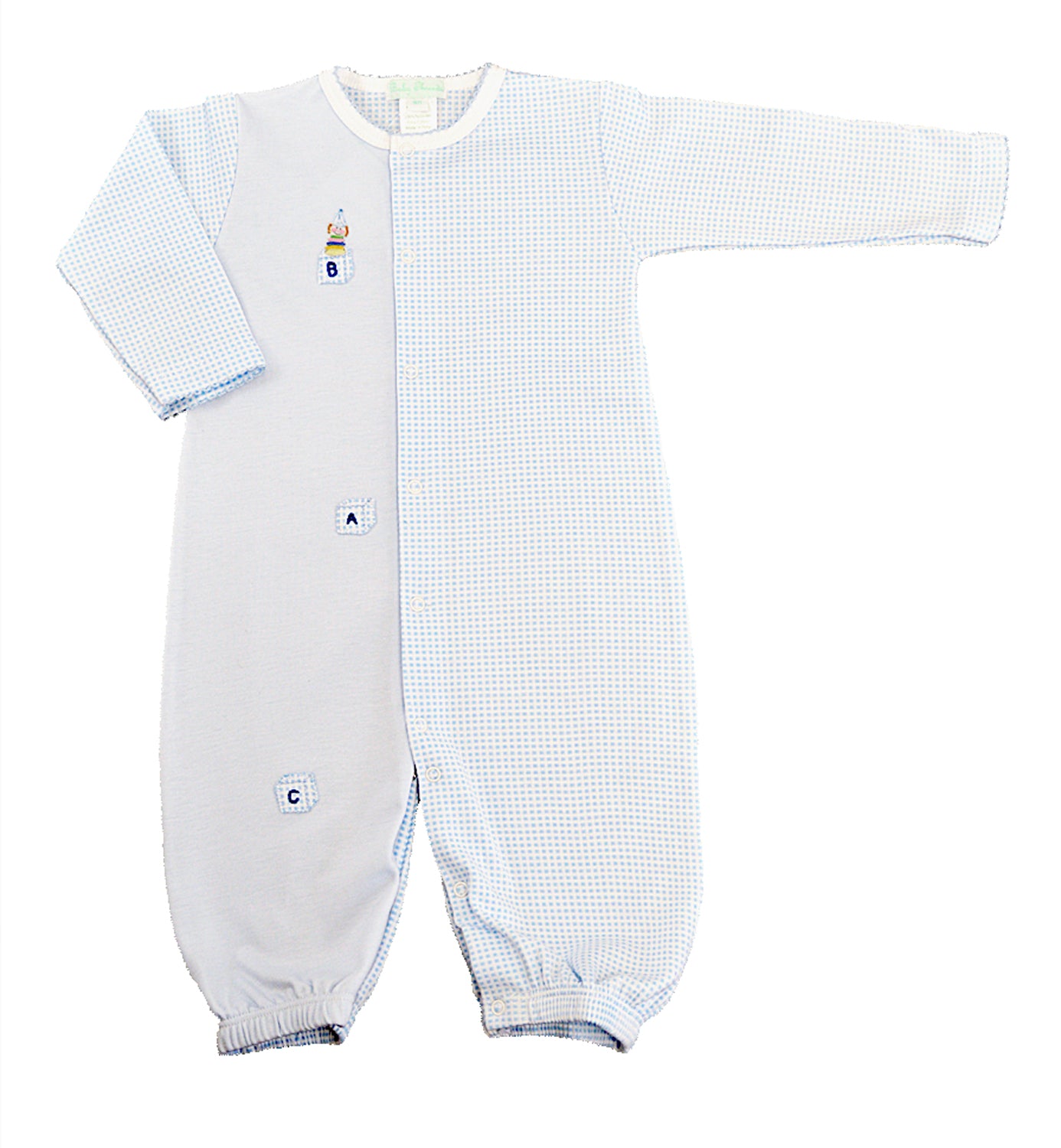 Jack In The Box Baby Boy Converter Gown Pima Cotton - Little Threads Inc. Children's Clothing