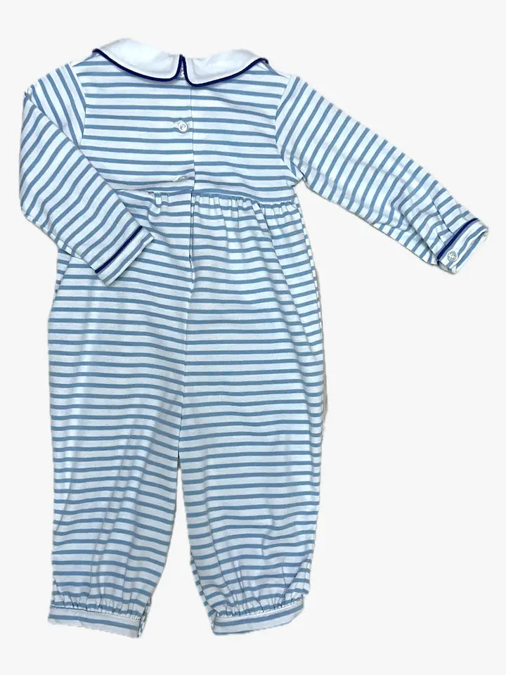 AIRPLANE HAND SMOCKED E BABY BOY BUBBLE