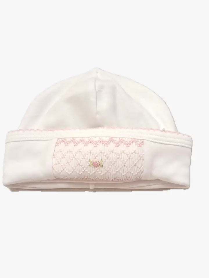 Girls Hand Smocked Hat 100% Pima Celine & Tom Collection