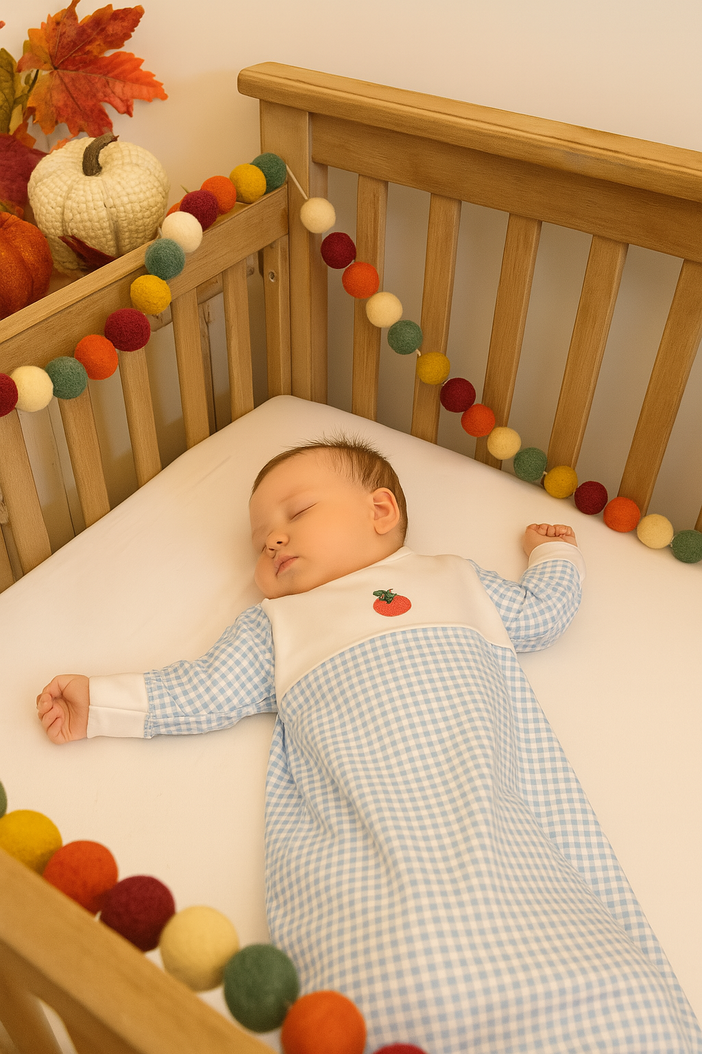 Baby Boy's "Fall Pumpkins Collection" Gown - Little Threads Inc. Children's Clothing