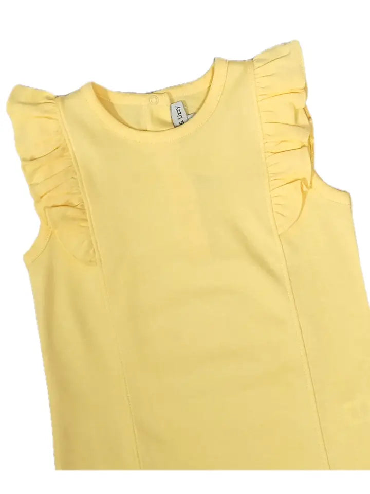 Positano Collection Yellow Girl's Pima Top - Little Threads Inc. Children's Clothing