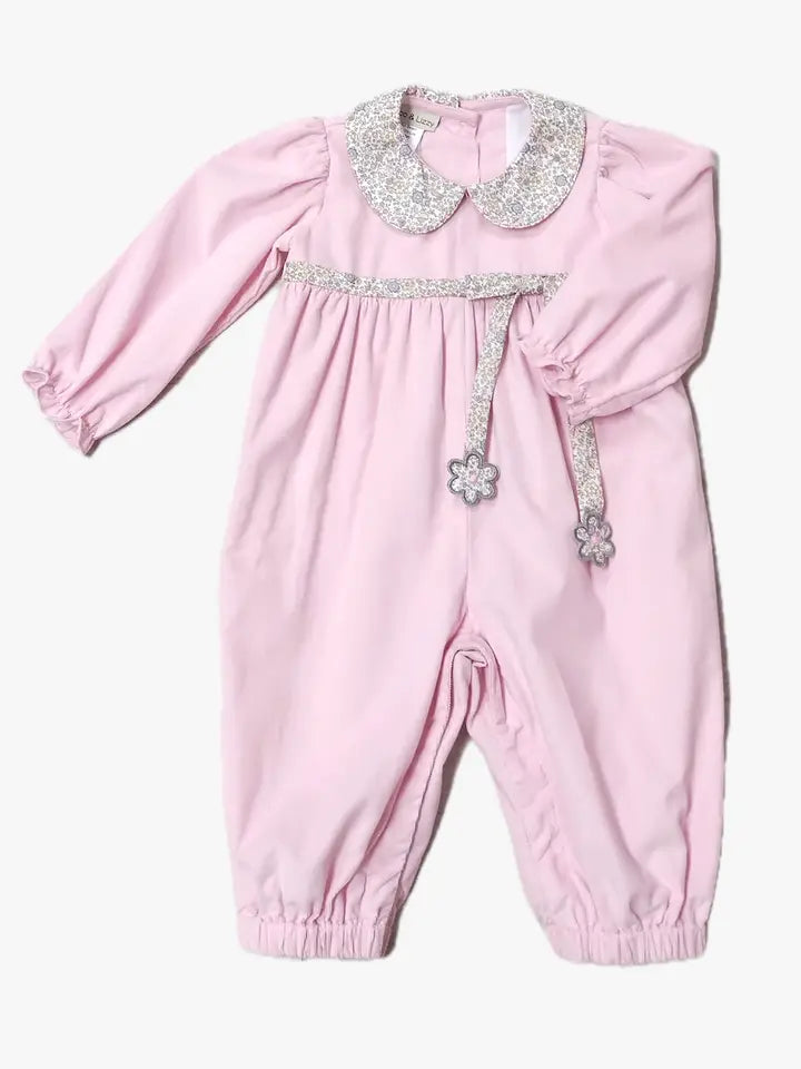 Girl's Pink corduroy Romper Winter Meadows Collection - Little Threads Inc. Children's Clothing