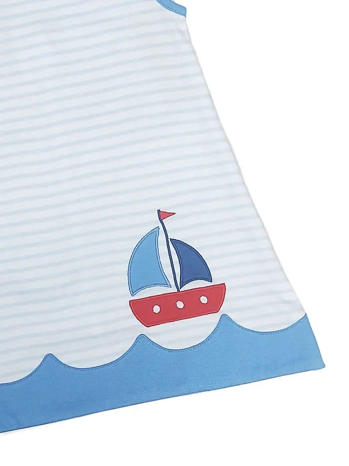 Sailboat Girls A-Line Dress - Little Threads Inc. Children's Clothing