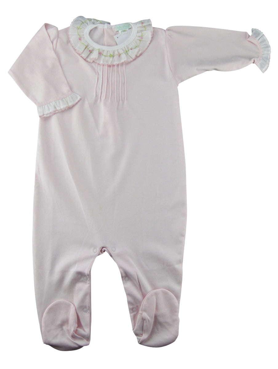 Baby Girl's Pink Rose Vine Footie - Little Threads Inc. Children's Clothing