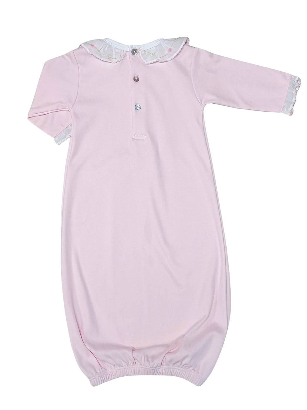 Baby Girl's Pink Rose Collar Daygown