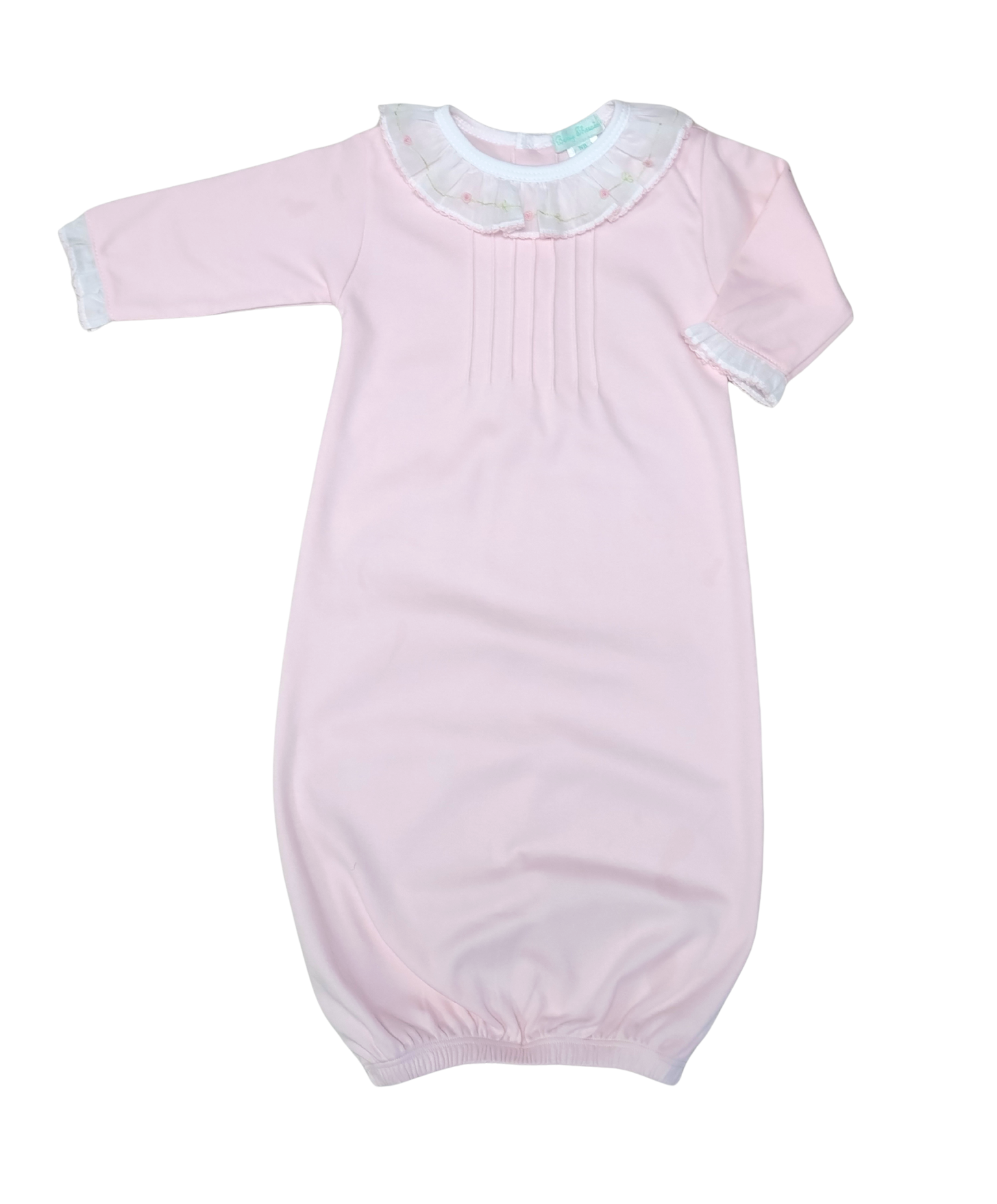 Baby Girl's Pink Rose Collar Daygown