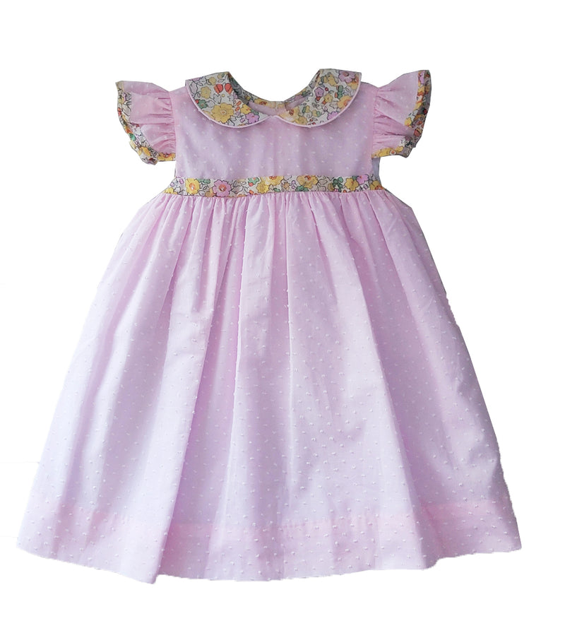 Girl's Pink Plumetti "Betsy Liberty" Dress - Little Threads Inc. Children's Clothing