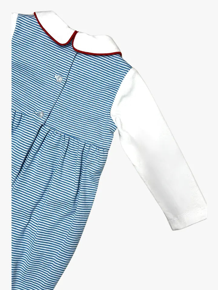 Baby boy applique longall Construction Collection