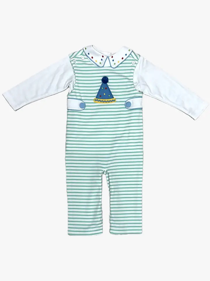 Boys Birthday hat overall set Birthday collection