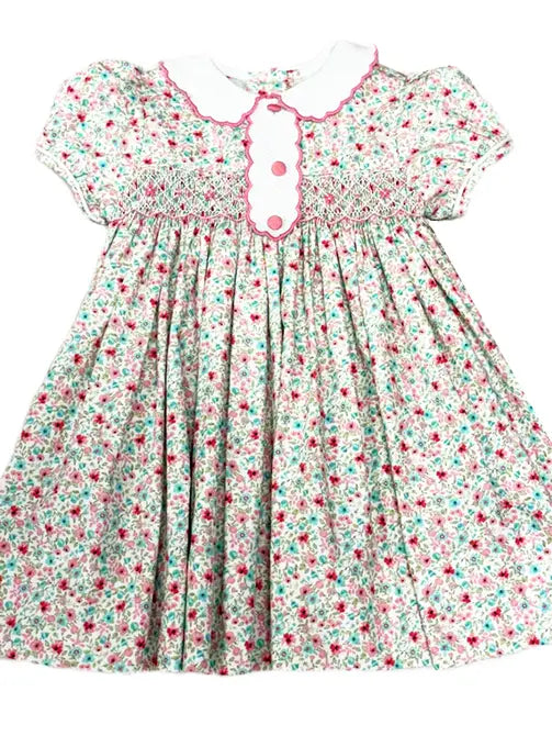 AnnaLynn Smocked Girls Dress - Little Threads Inc. Children's Clothing