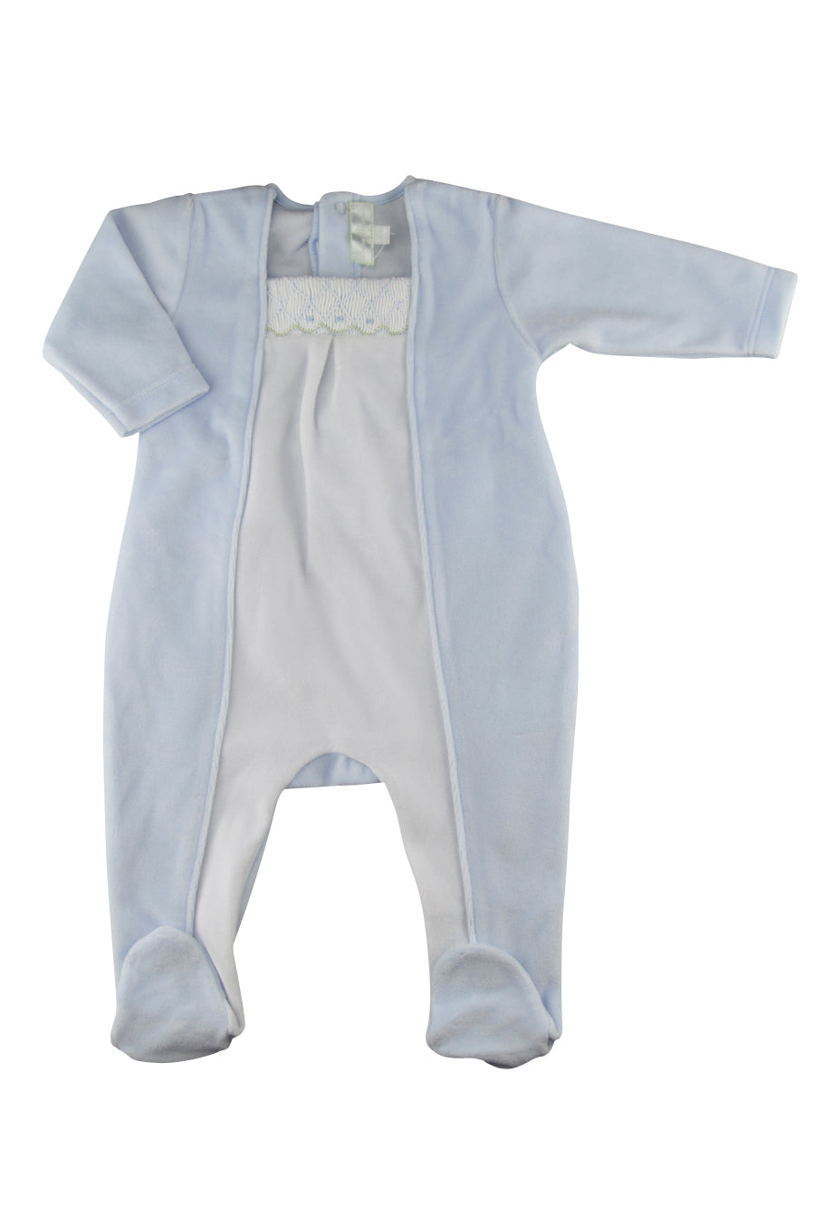 Blue Smocked Velour Blanket - Little Threads Inc. Children's Clothing