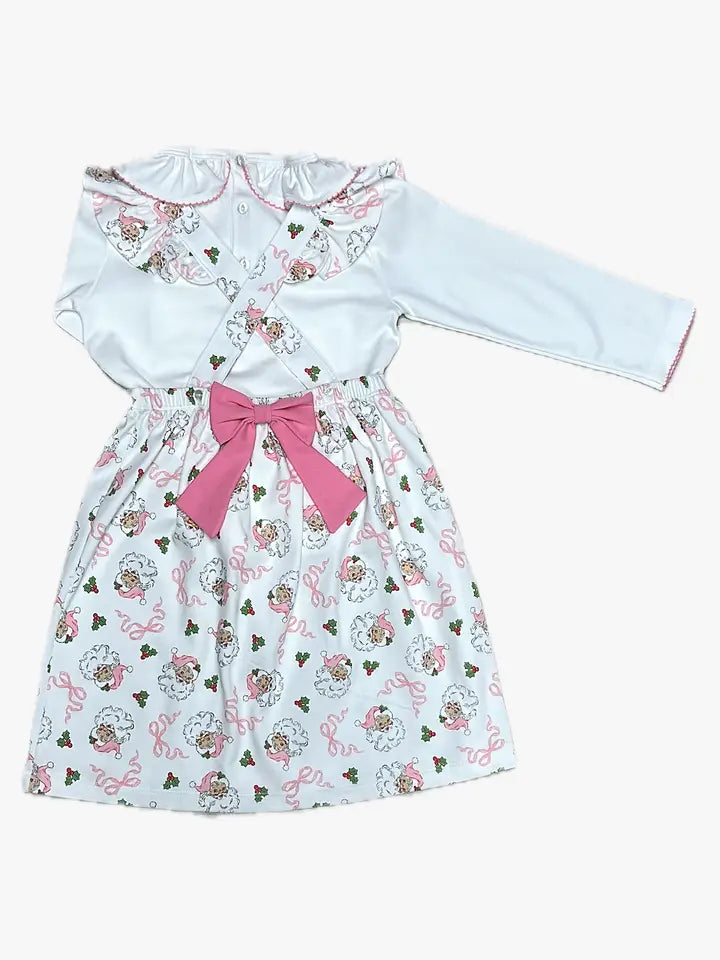 Girls jumper set Pink Santa Collection - Little Threads Inc. Children's Clothing