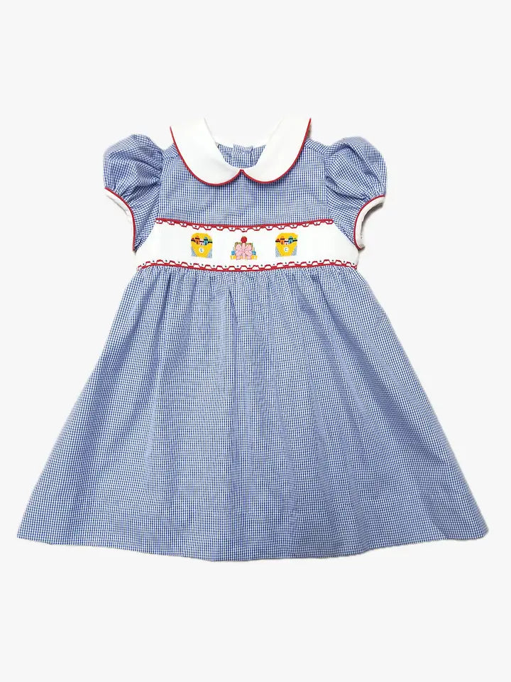 Back to School Smocked dress - Little Threads Inc. Children's Clothing