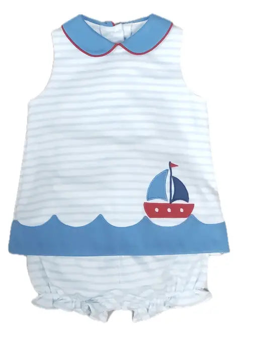 Sailboat Girls Bloomer Set - Little Threads Inc. Children's Clothing