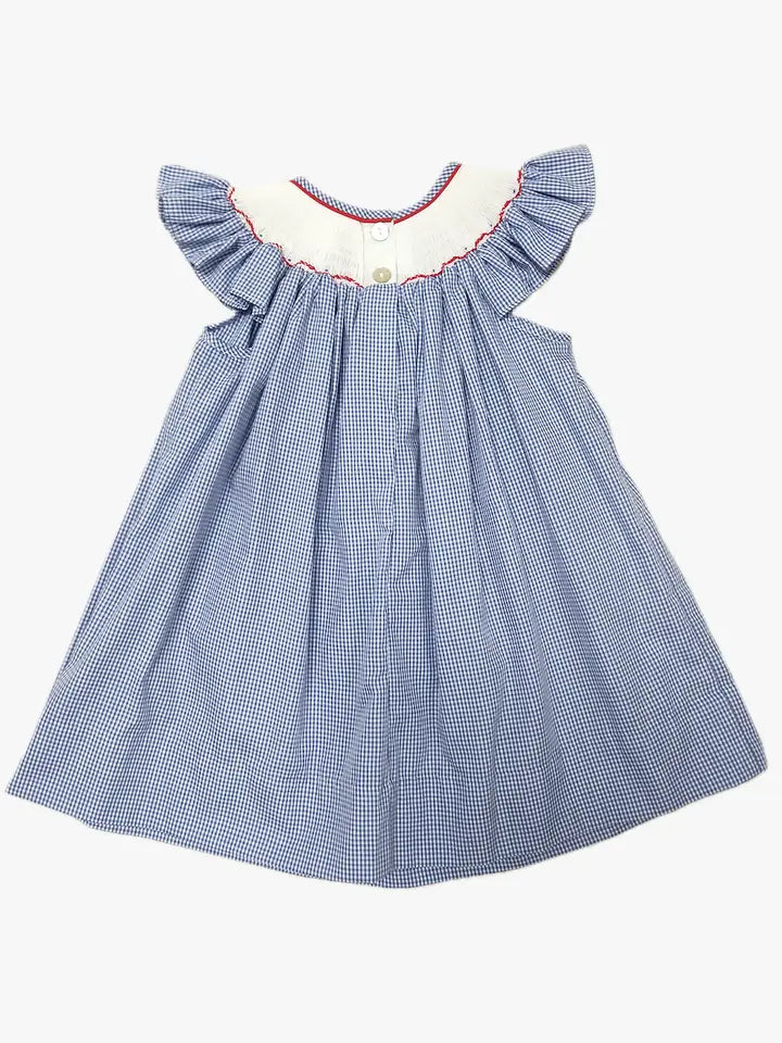 Back to School hand smocked girls bishop - Little Threads Inc. Children's Clothing