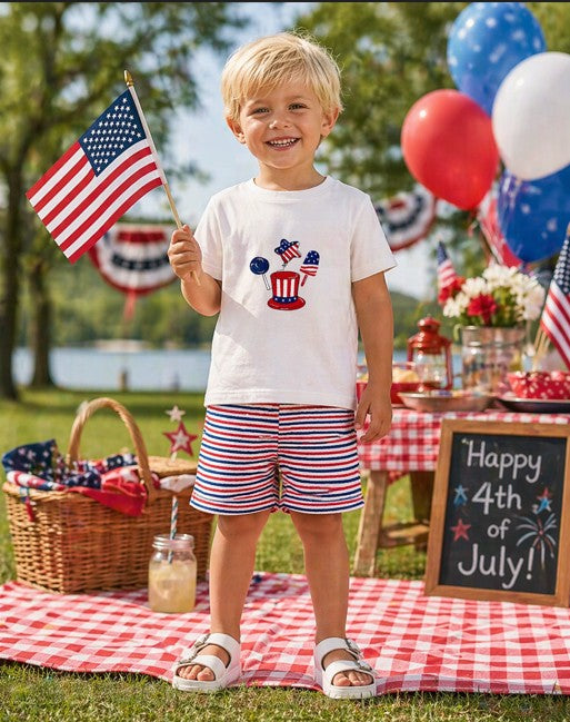 Patriotic boy's short set - Little Threads Inc. Children's Clothing