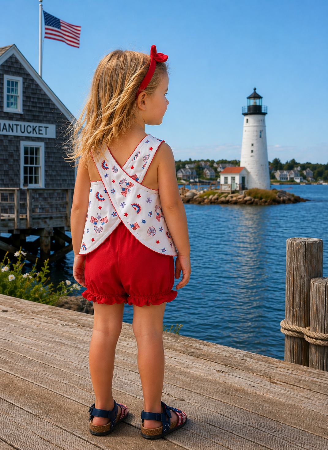 Star Spangled Banner Bloomer Set - Little Threads Inc. Children's Clothing