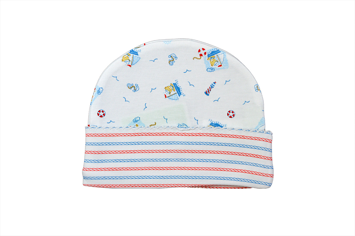 Baby Boy's "Nautical Bear" Pima Cotton Hat - Little Threads Inc. Children's Clothing