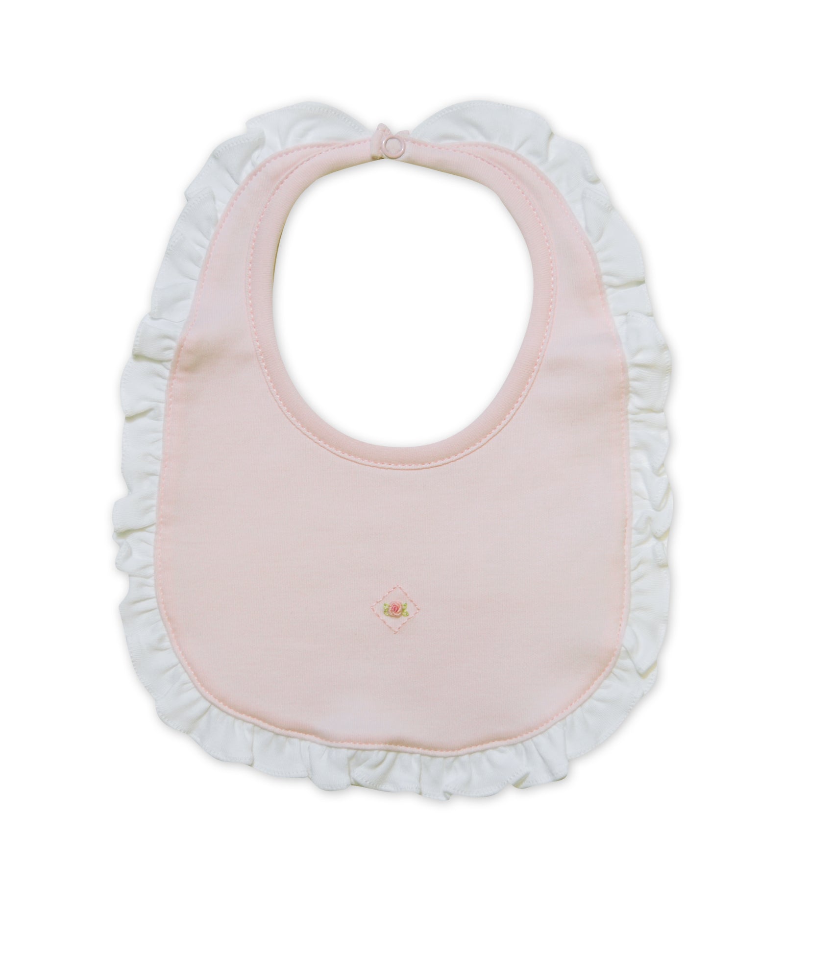 Pink Rosebuds Baby Girl's Bib - Little Threads Inc. Children's Clothing
