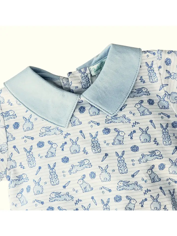 Easter Bunnies Romper Boy Pima Cotton