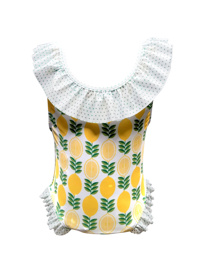 Girl's "Lemons" Swim suit - Little Threads Inc. Children's Clothing